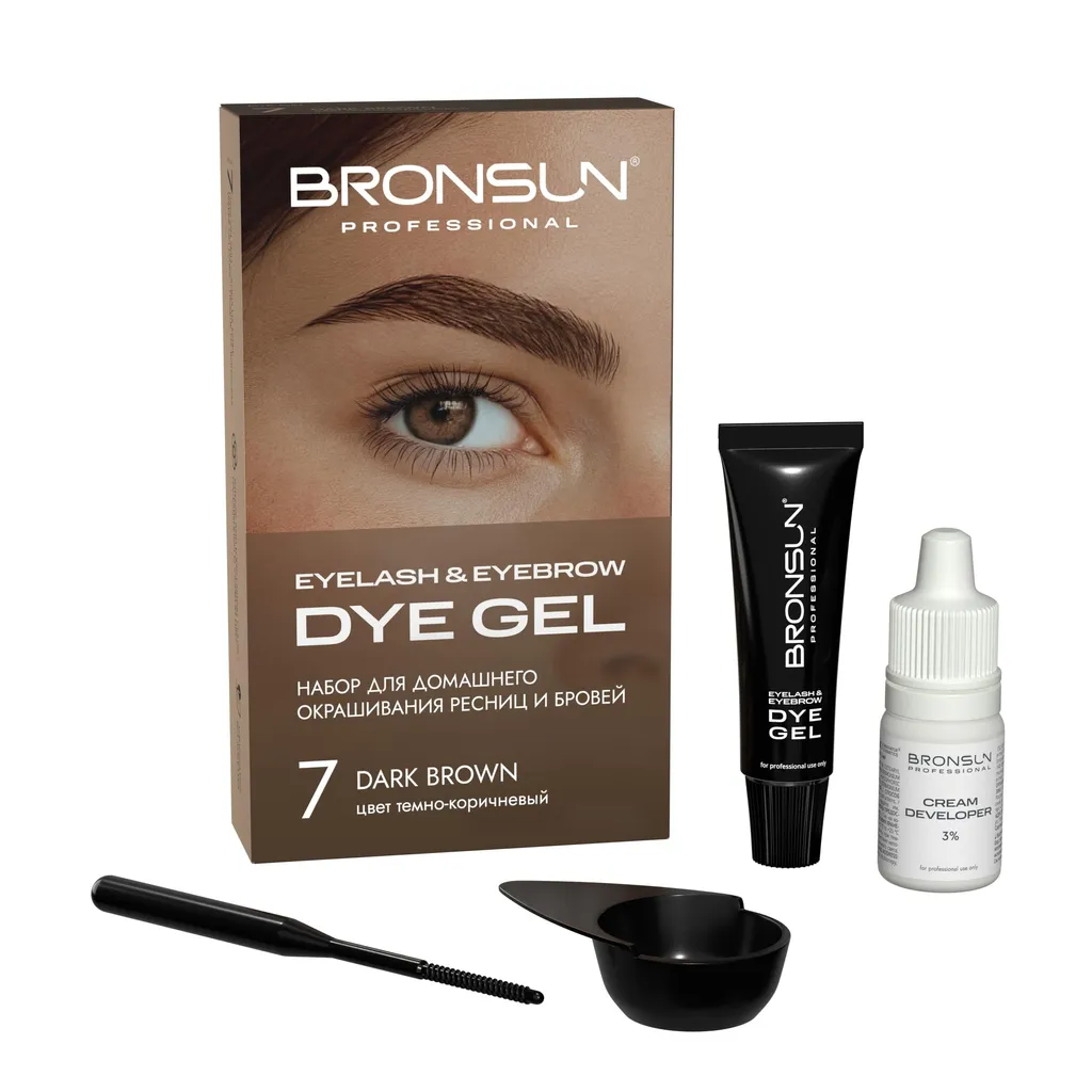 Bronsun Eyelash and Eyebrow Dyeing and Eyebrow Home Dye Kit